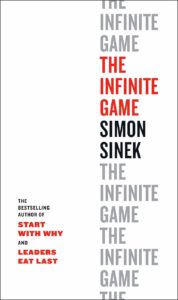 Book cover for The Infinite Game by Simon Sinek.