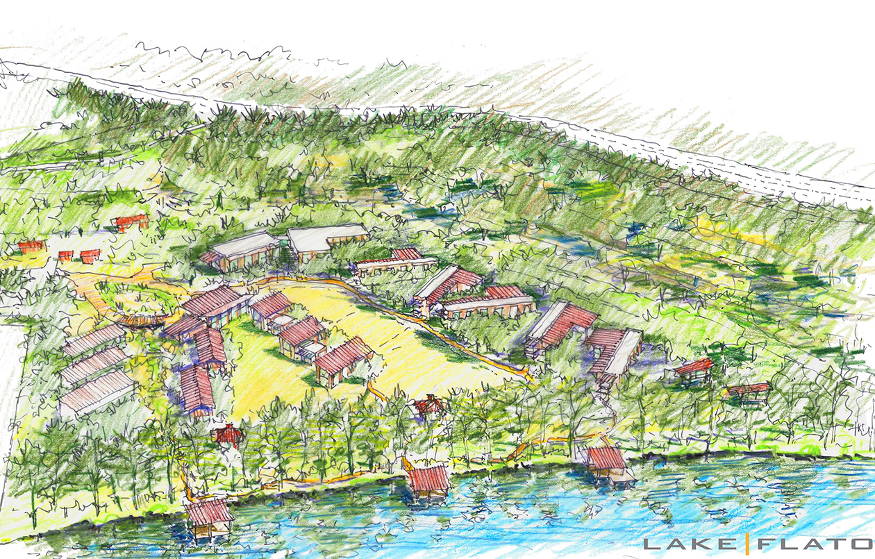 A proposed site plan shows an illustration of the Holdsworth Center in Austin.