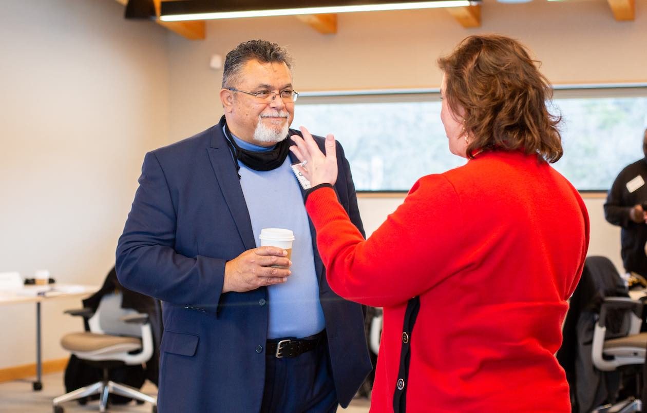 Gabe Trujillo, superintendent of Nacogdoches ISD, is photographed during a Holdsworth Center Superintendent Leadership Program at the Campus on Lake Austin.